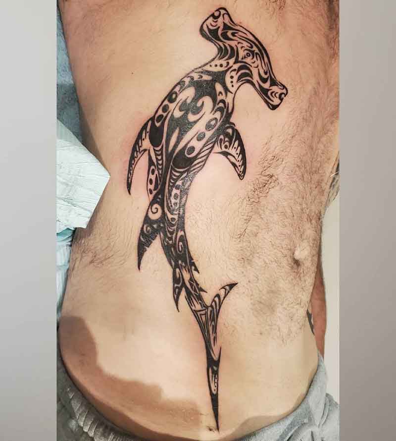 Tribal Hammerhead Shark Tattoo 1