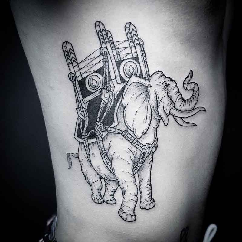 War Elephant Tattoo 1