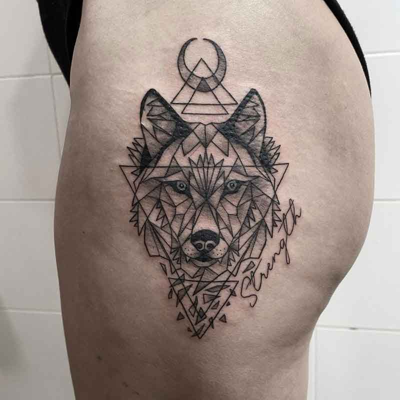 Wolf Geometric Tattoo 1