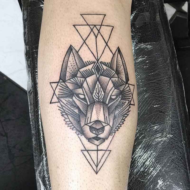 Wolf Geometric Tattoo 3