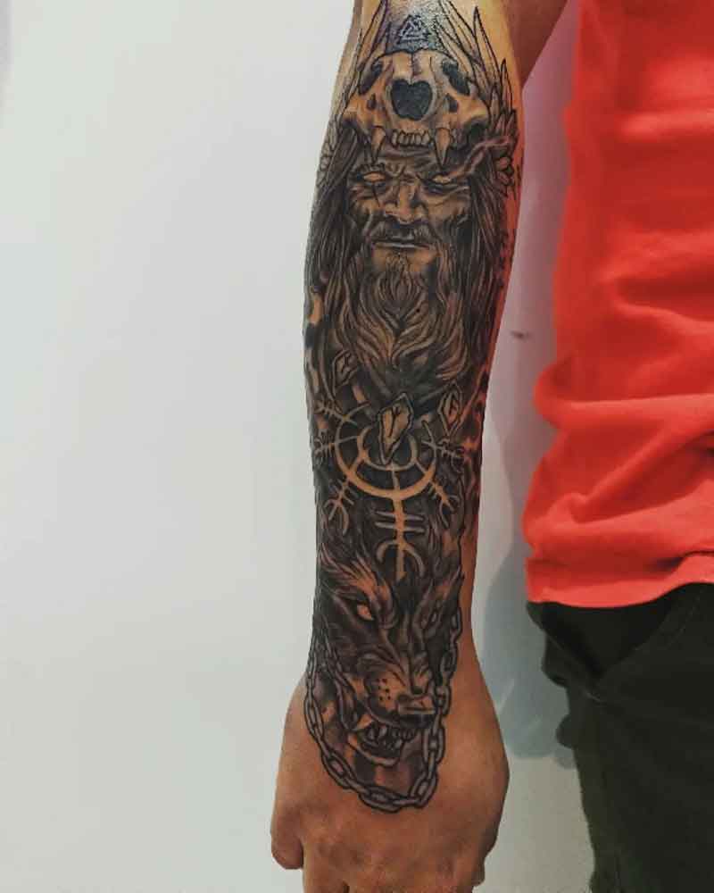 Wolf Viking Tattoo 1