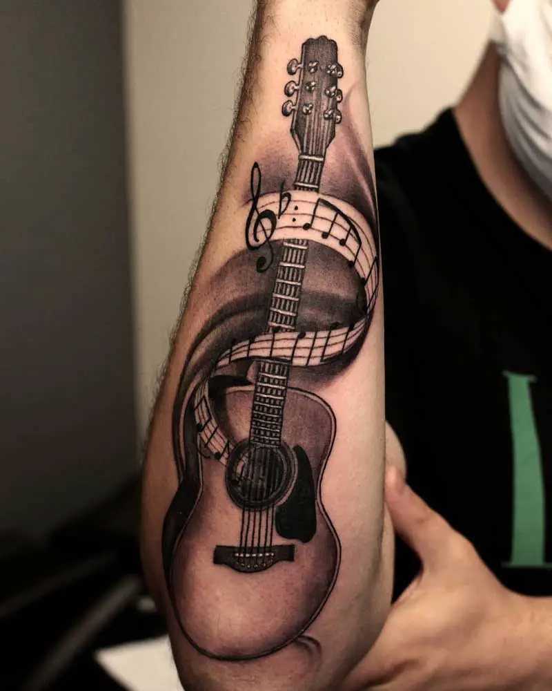 103 Most Exciting Guitar Tattoo Designs and Ideas For Music Lovers –