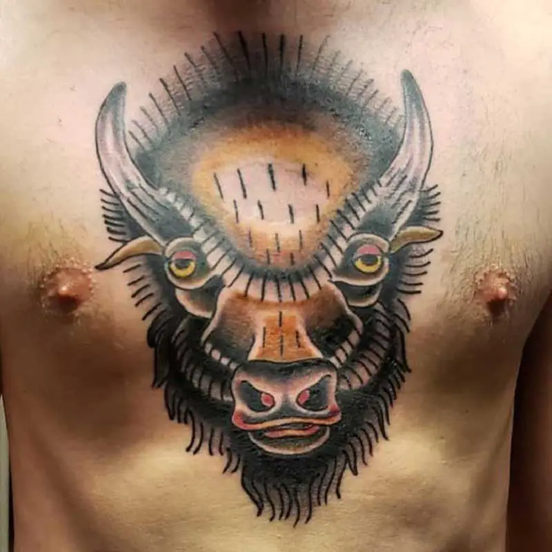 Tribal Buffalo Tattoo by samperrytattoos  Tattoogridnet