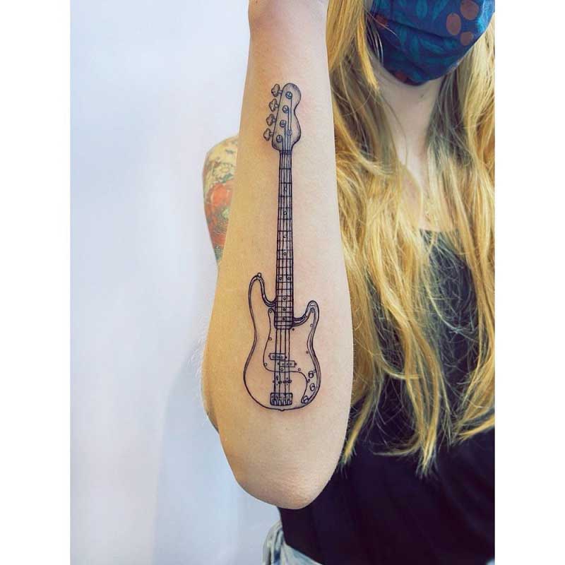 Base Guitar tattoo by Daddy Jack: TattooNOW