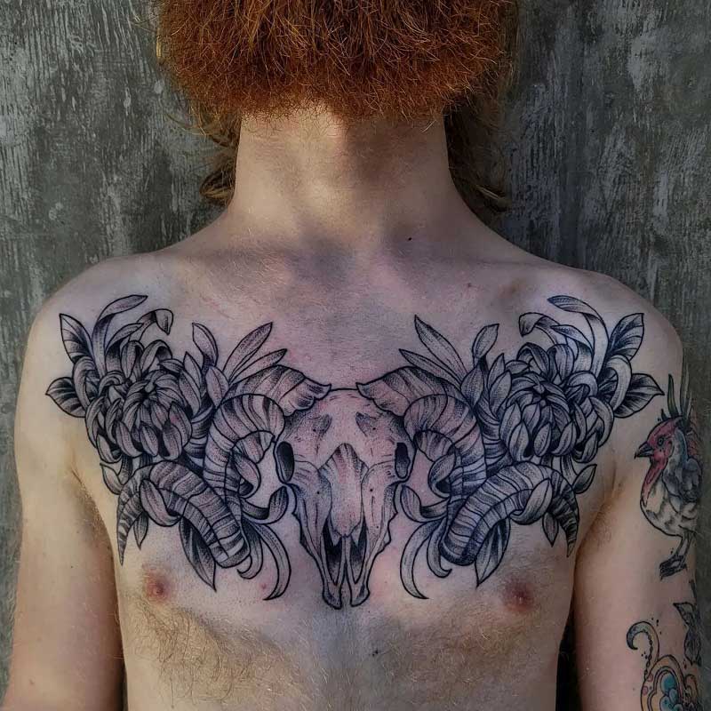 bull-skull-chest-tattoo-3