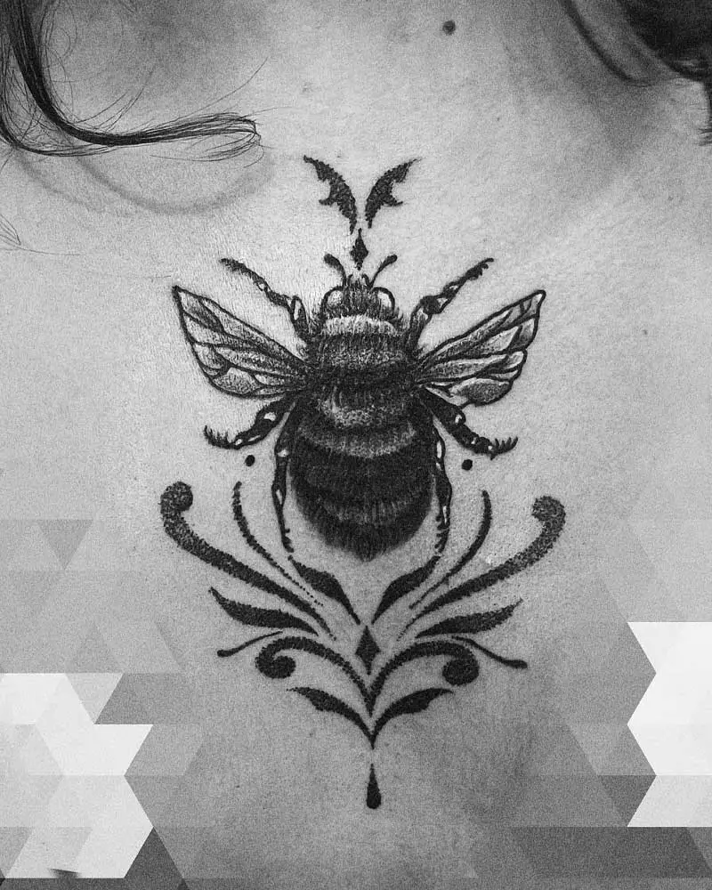 bumble-bee-mandala-tattoo-2