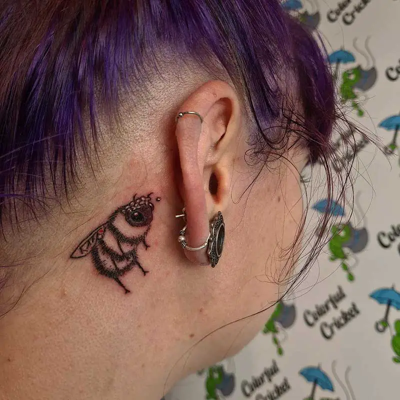 bumble-bee-tattoo-behind-ear-2