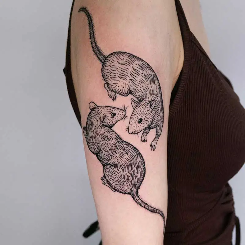 Ratpokes hand poked this cute rat on  Sunderland Body Art  Facebook