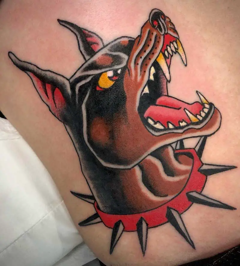 Doberman tattoo portrait by TodoArtist on DeviantArt