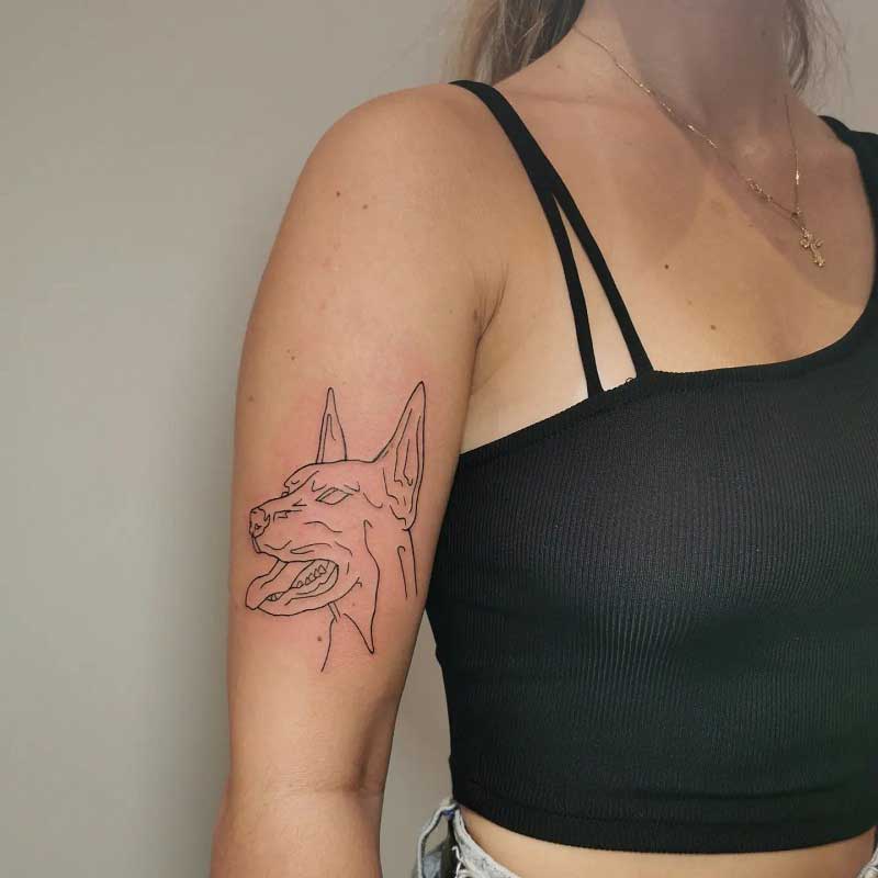 doberman-line-tattoo-2