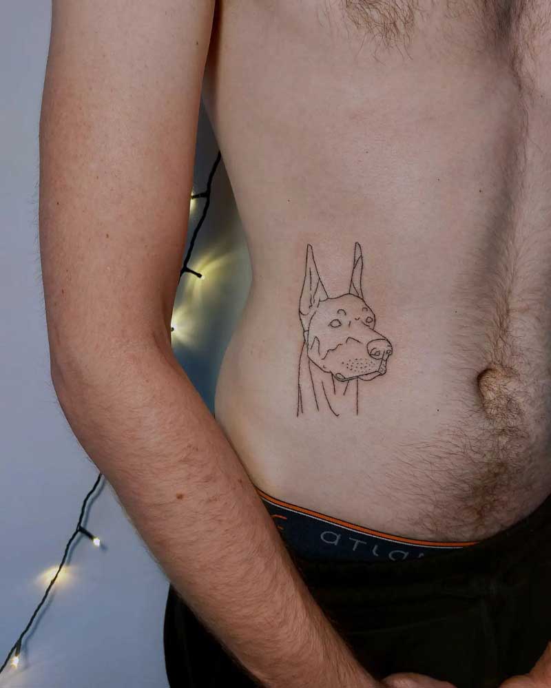 doberman-line-tattoo-4