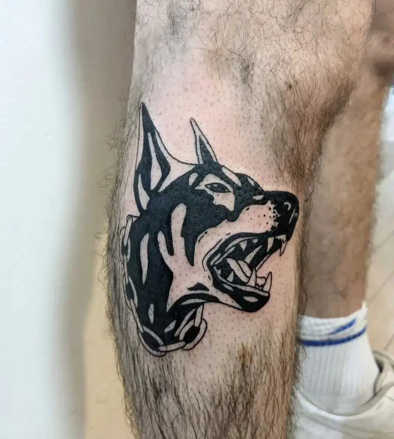 Tattoo uploaded by Sasha  Doberman tattoo by Sasha Made SashaMade  doberman dog blackwork illustrative realism brushstrokes painterly  pet petportrait  Tattoodo