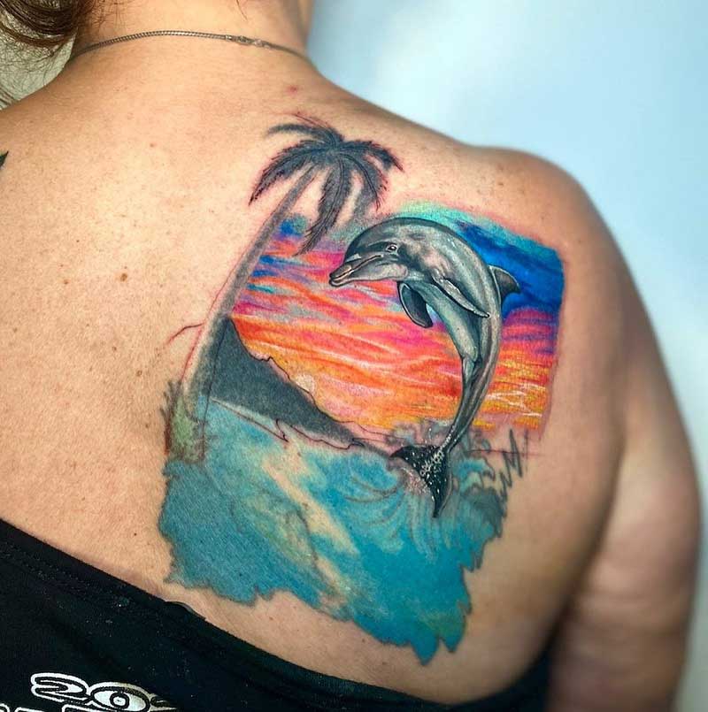 dolphin-sunset-tattoo-3
