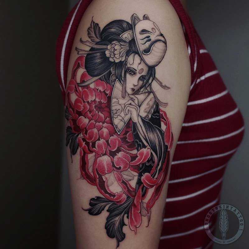geisha-flowers-tattoo-1