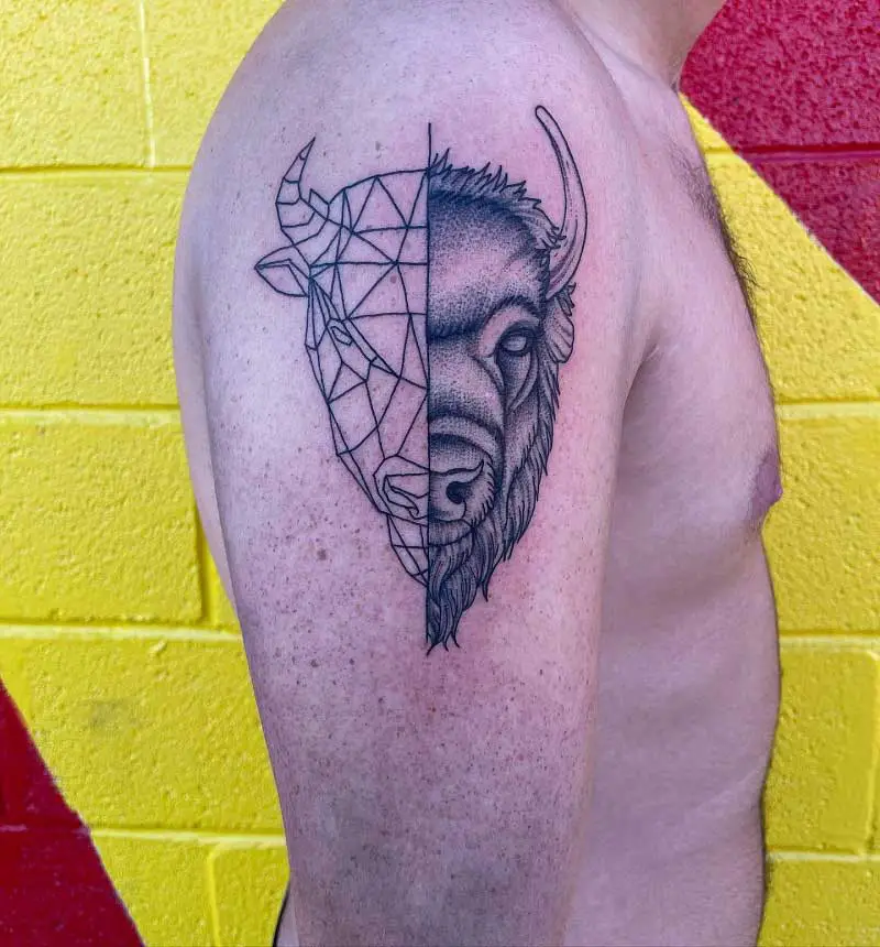 geometric-buffalo-tattoo-3