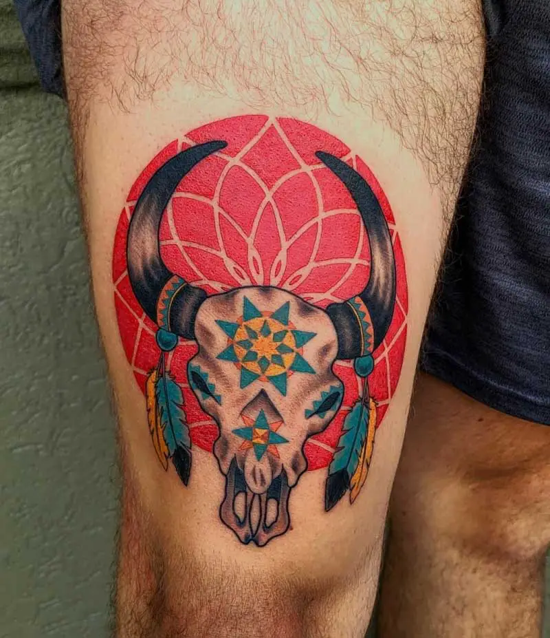 geometric-bull-skull-tattoo-2