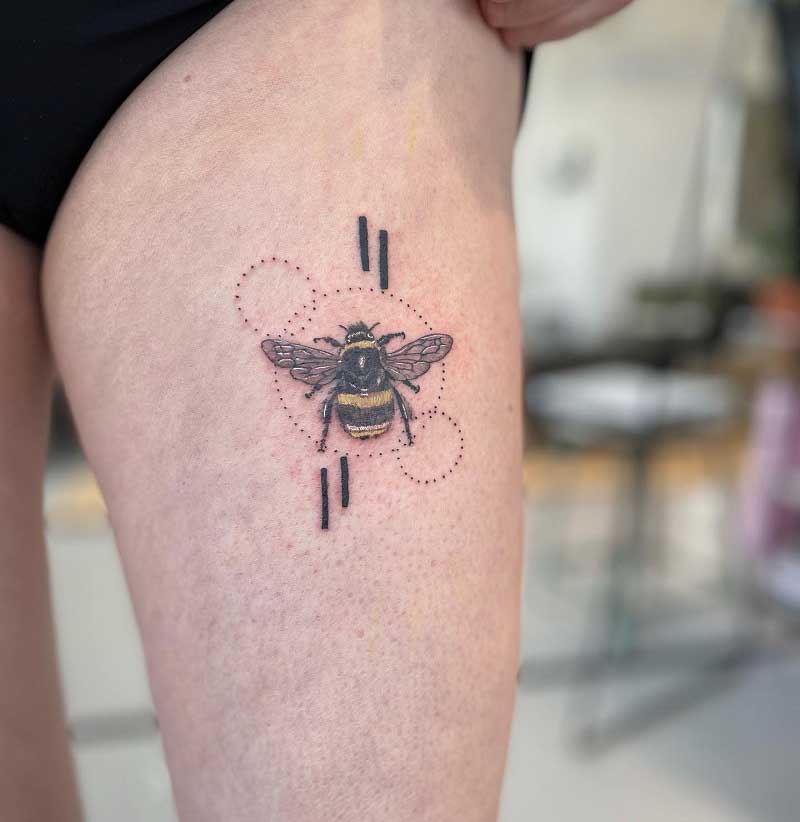 geometric-bumble-bee-tattoo-1