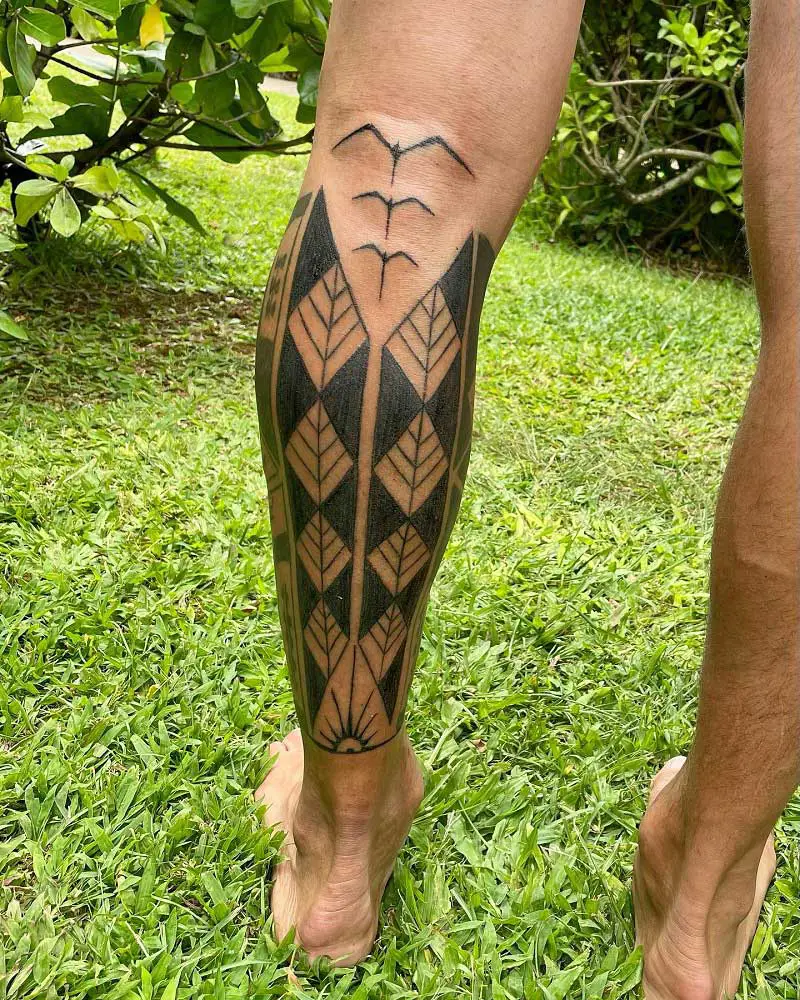 hawaiian-leg-tattoo-3