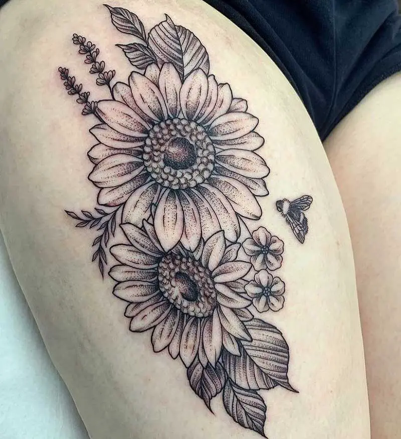 honey-bee-flower-tattoo-3