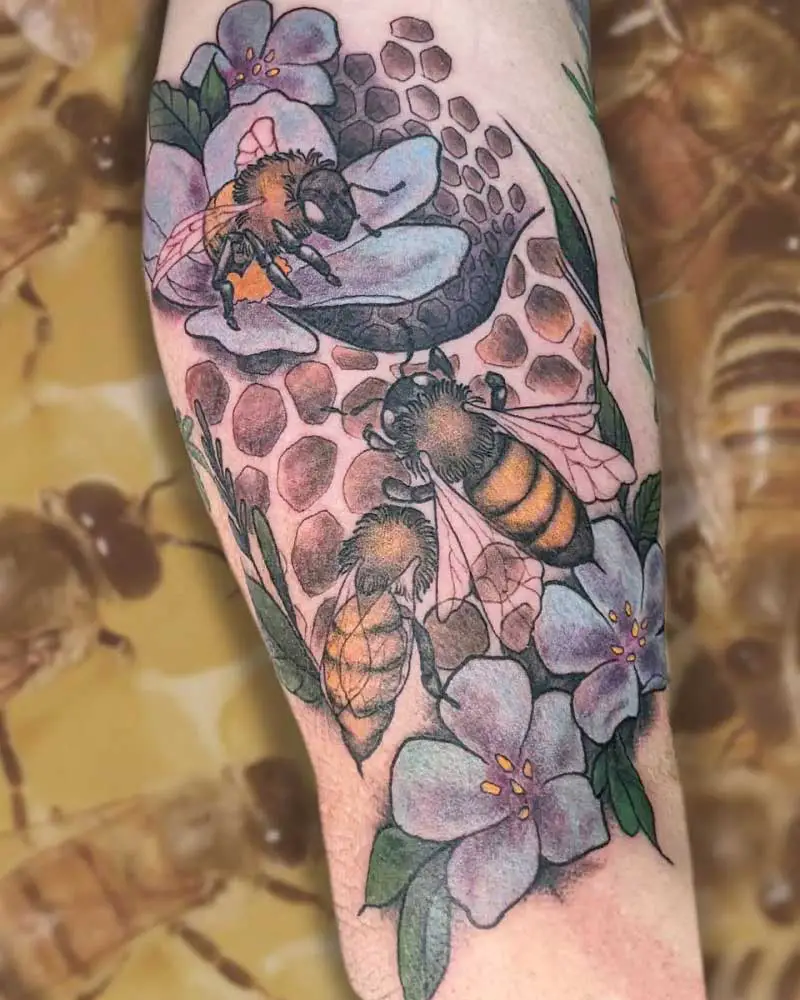 20 Inspiring Bee Tattoo Designs In 2023  Styles At Life