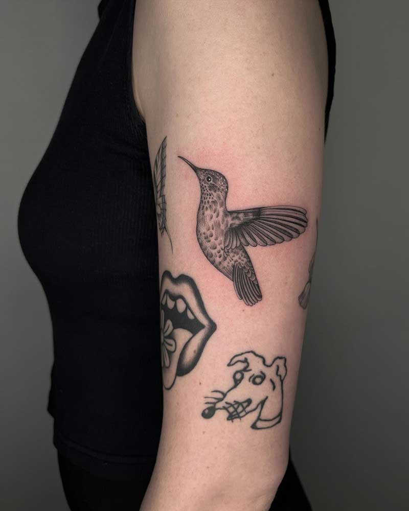 humming-bird-dream-catcher-tattoo-flash-2