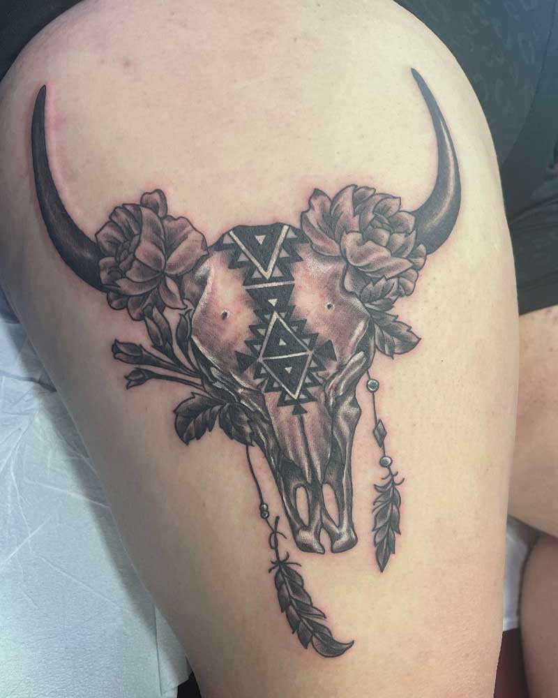 indian-bull-skull-tattoo-1