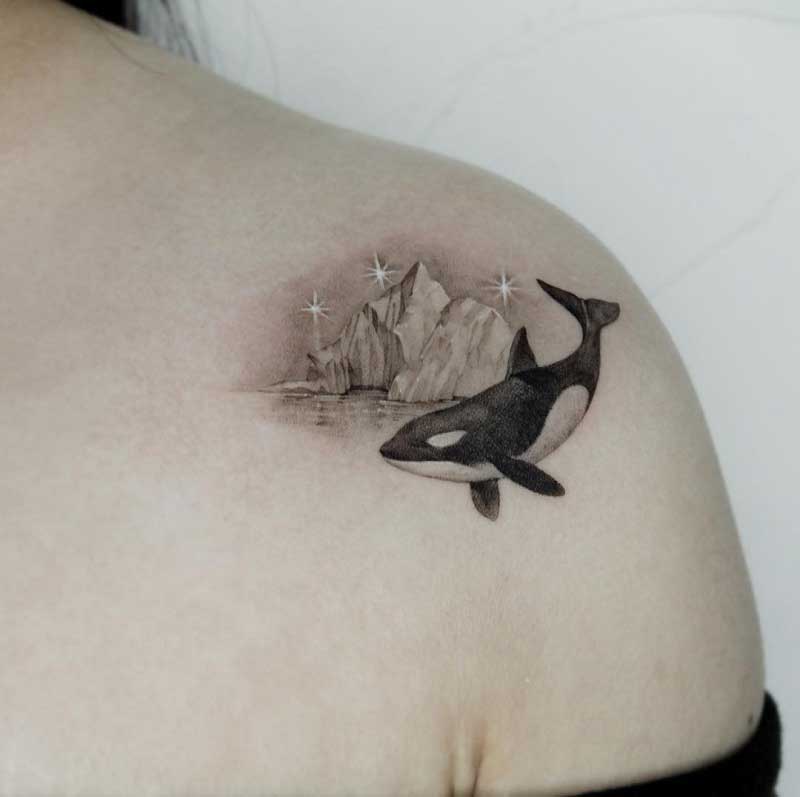 girl with orca tattoo above kneeTikTok Search