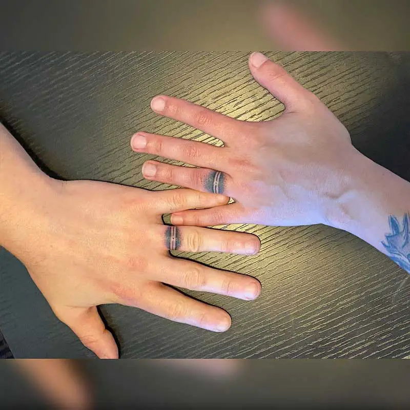 18 Wedding Ring Tattoos For Couples That Convey Their Love