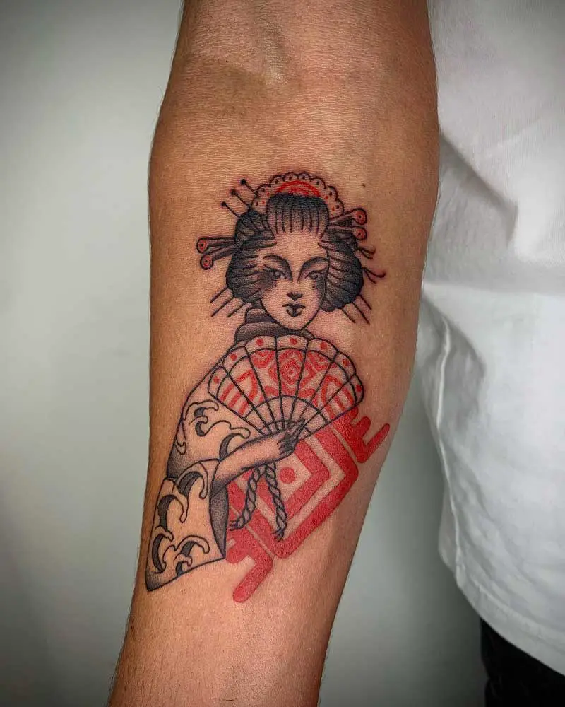 modern geisha tattoo