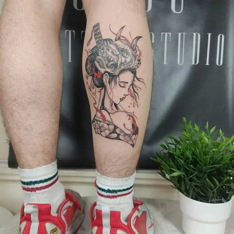 modern geisha tattoo