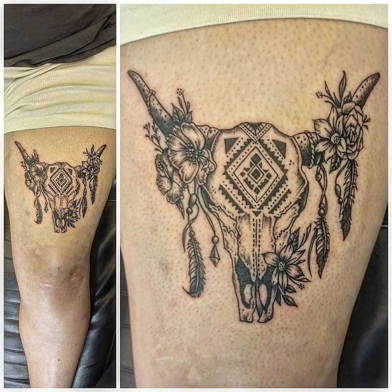native-american-bull-skull-tattoo-1