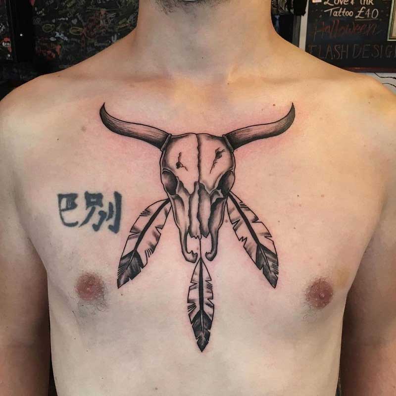 native-american-bull-skull-tattoo-3