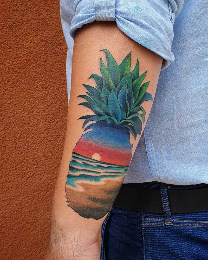 new-school-pineapple-tattoo-2