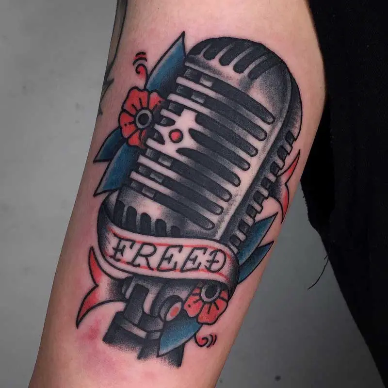 old-school-microphone-tattoo-1