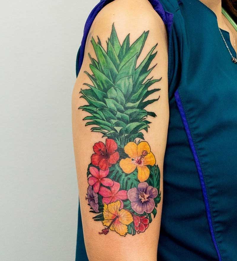 pineapple-flower-tattoo-1