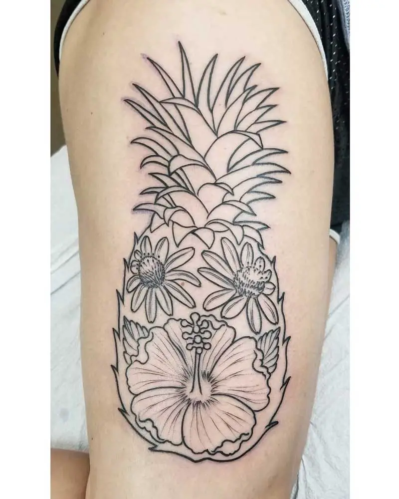 pineapple-flower-tattoo-2