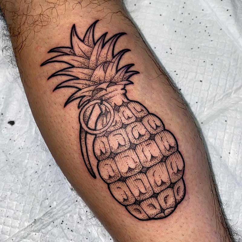 pineapple-grenade-tattoo-2