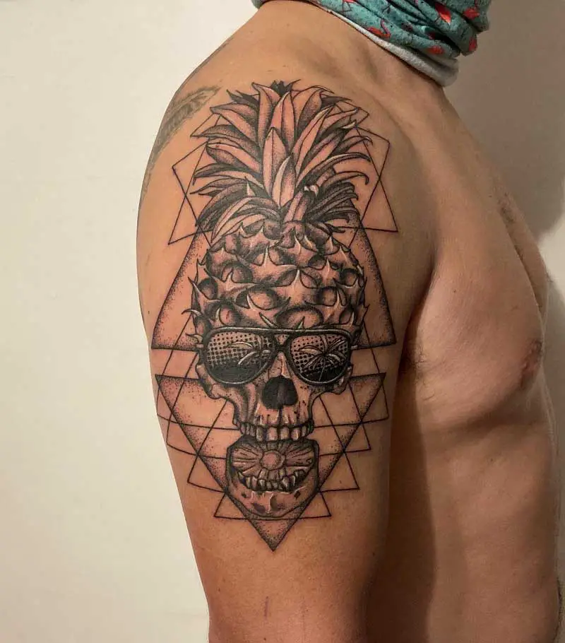 pineapple-skull-tattoo-1