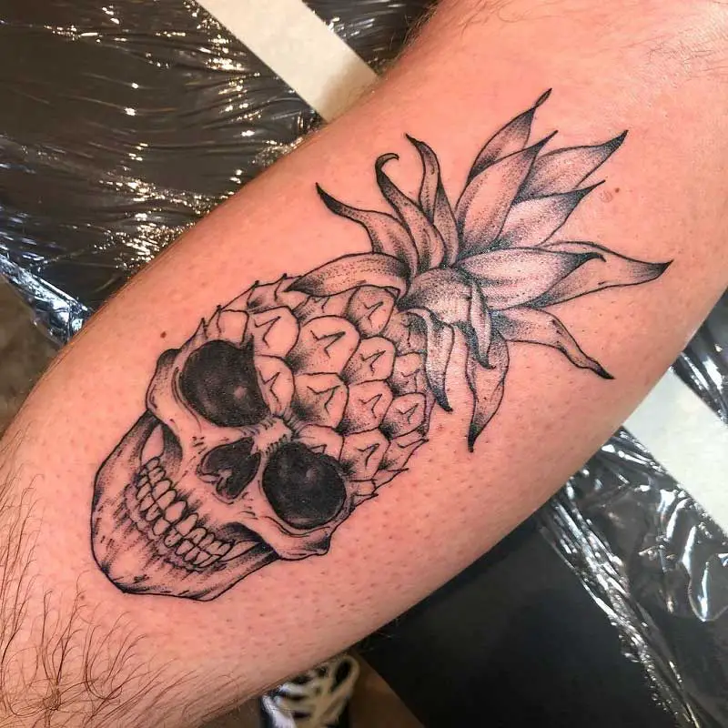 pineapple-skull-tattoo-3