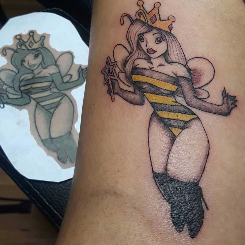 queen-bee-pinup-tattoo-3