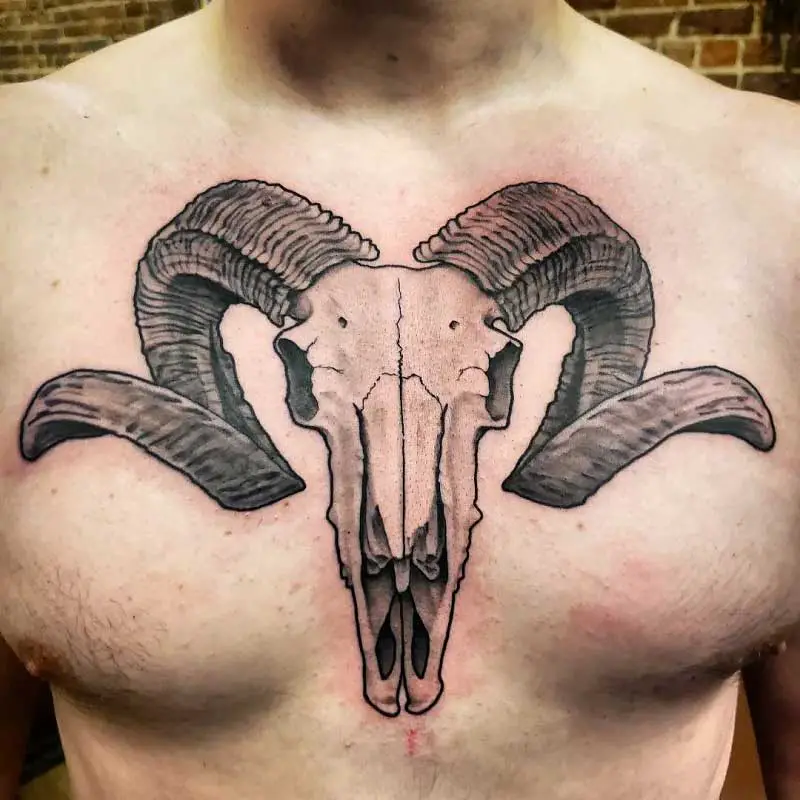 ram skull tattoo designs