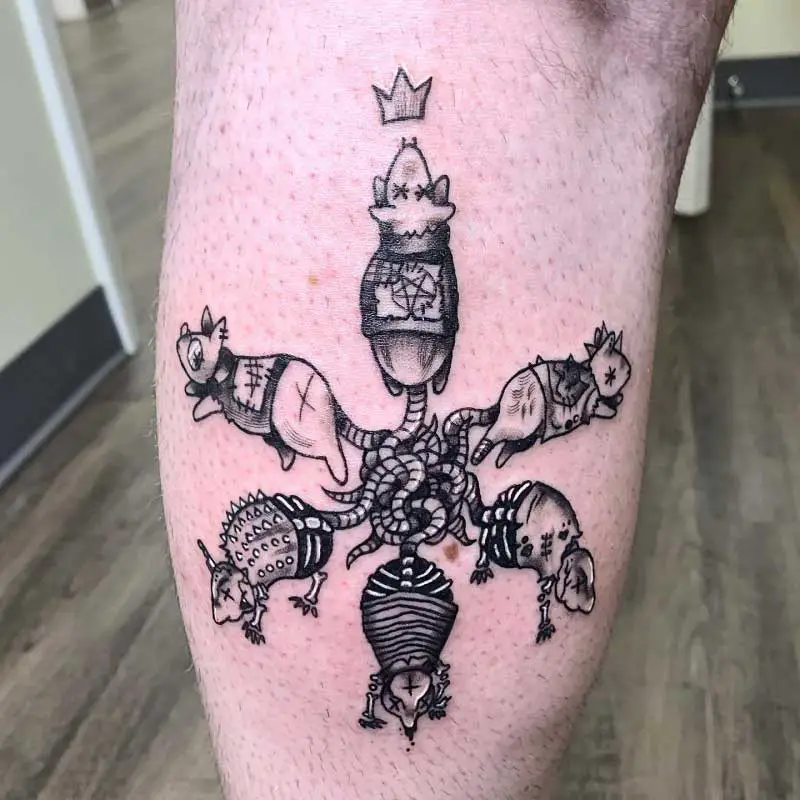 Blackwork Rat King Rib Tattoo  King tattoos, Tattoos, Rat king