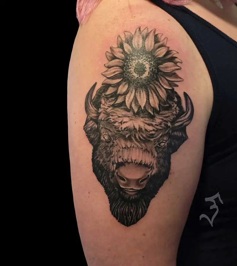 realistic-buffalo-tattoo--1
