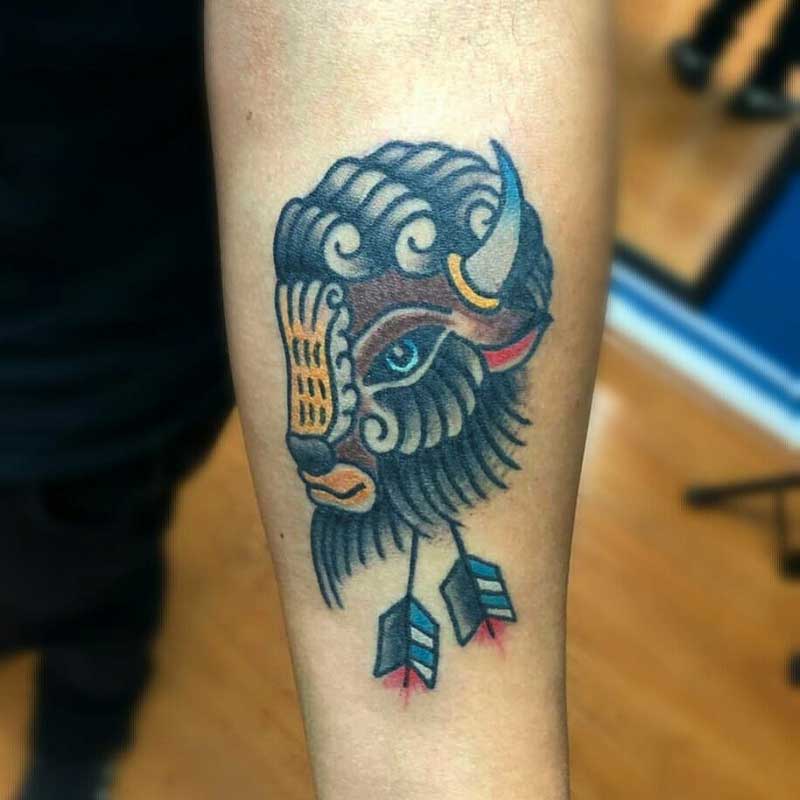 realistic-buffalo-tattoo--4