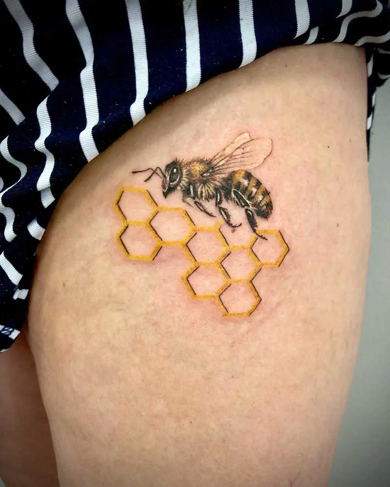 100 Inspiring Bee Tattoo Designs  Meaning  The Trend Spotter