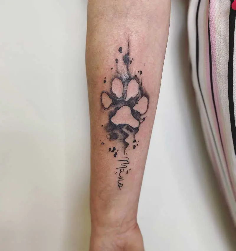 Floral and my cats paw prints  by Ruslana at Ascending Lotus Tattoo in  Vancouver WA  rtattoos