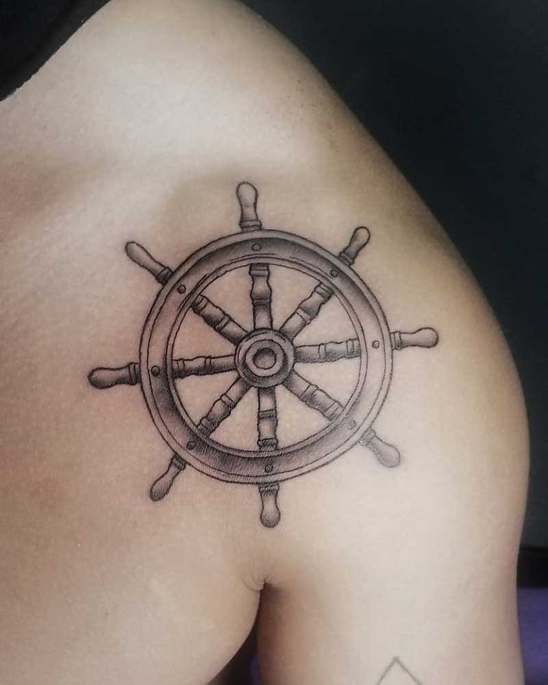 Ships Wheel  By SHon Willis At Malarkey Tattoo  Tom S  Flickr