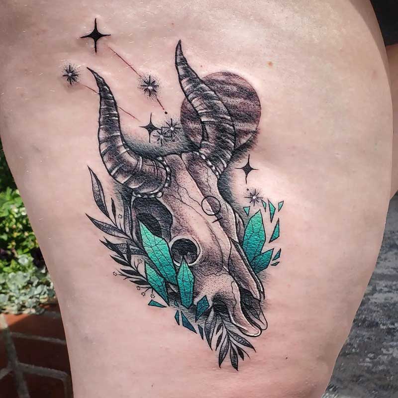 taurus-bull-skull-tattoo-1
