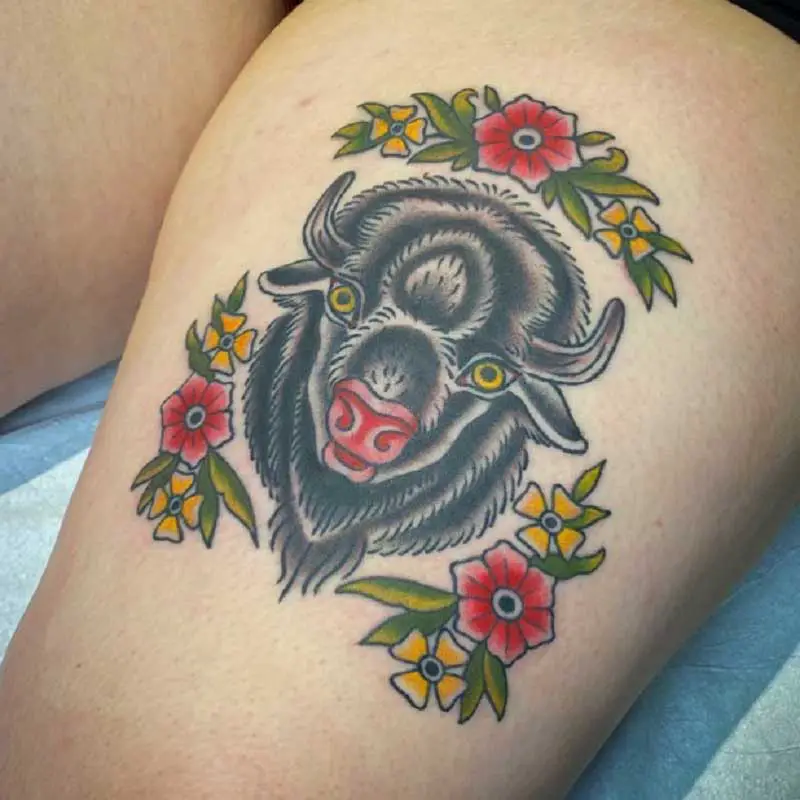 traditional-buffalo-tattoo--3
