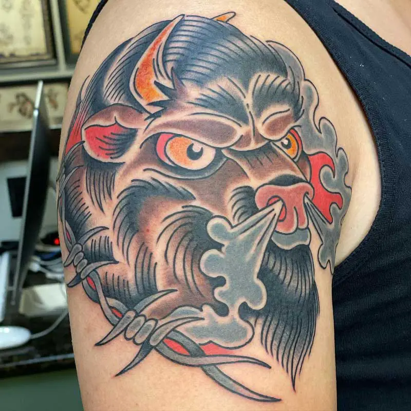 traditional-buffalo-tattoo--4